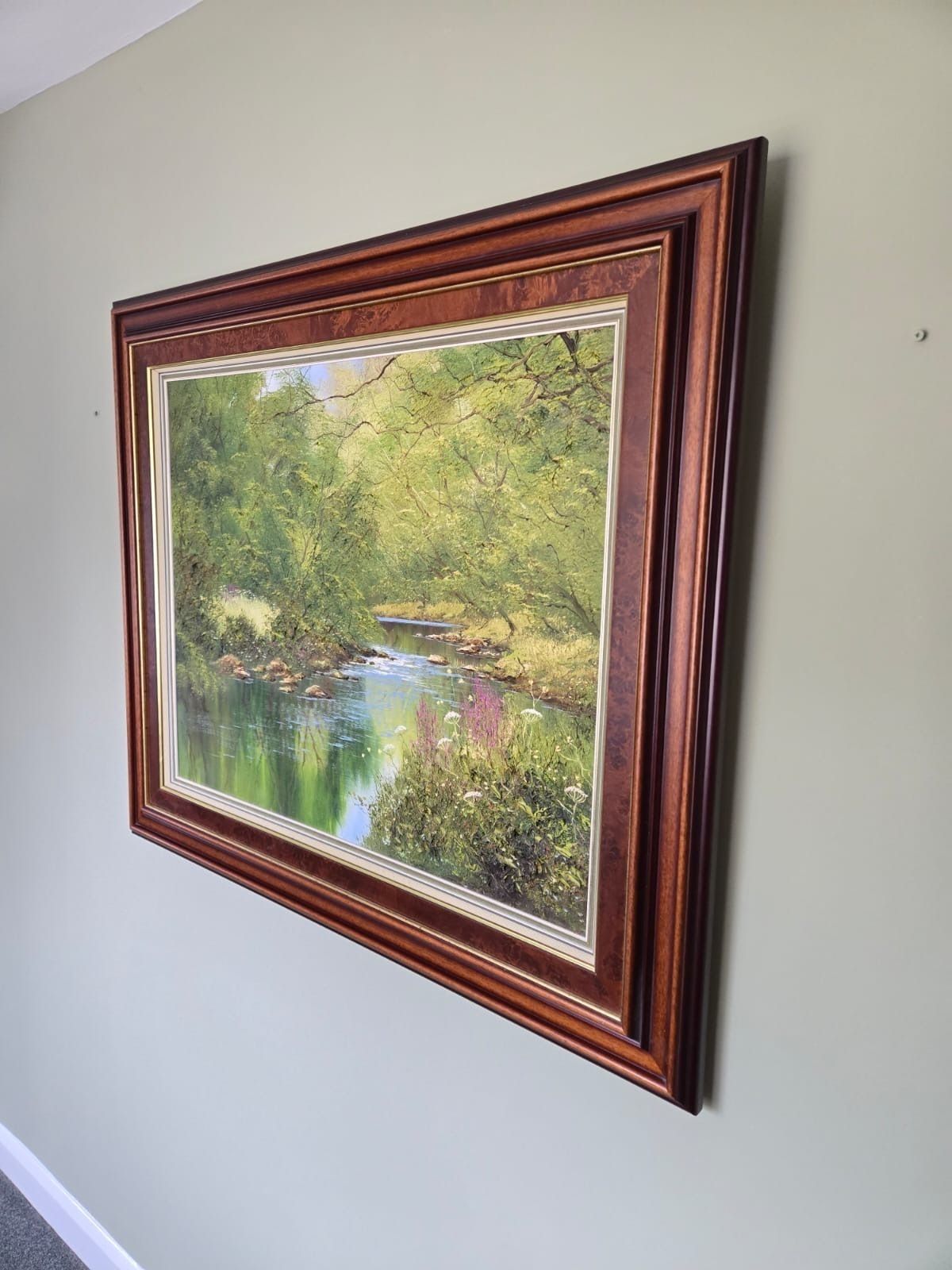 Terry Evans Original Oil On Canvas   Lakeland/Woodland Scene photo for sale