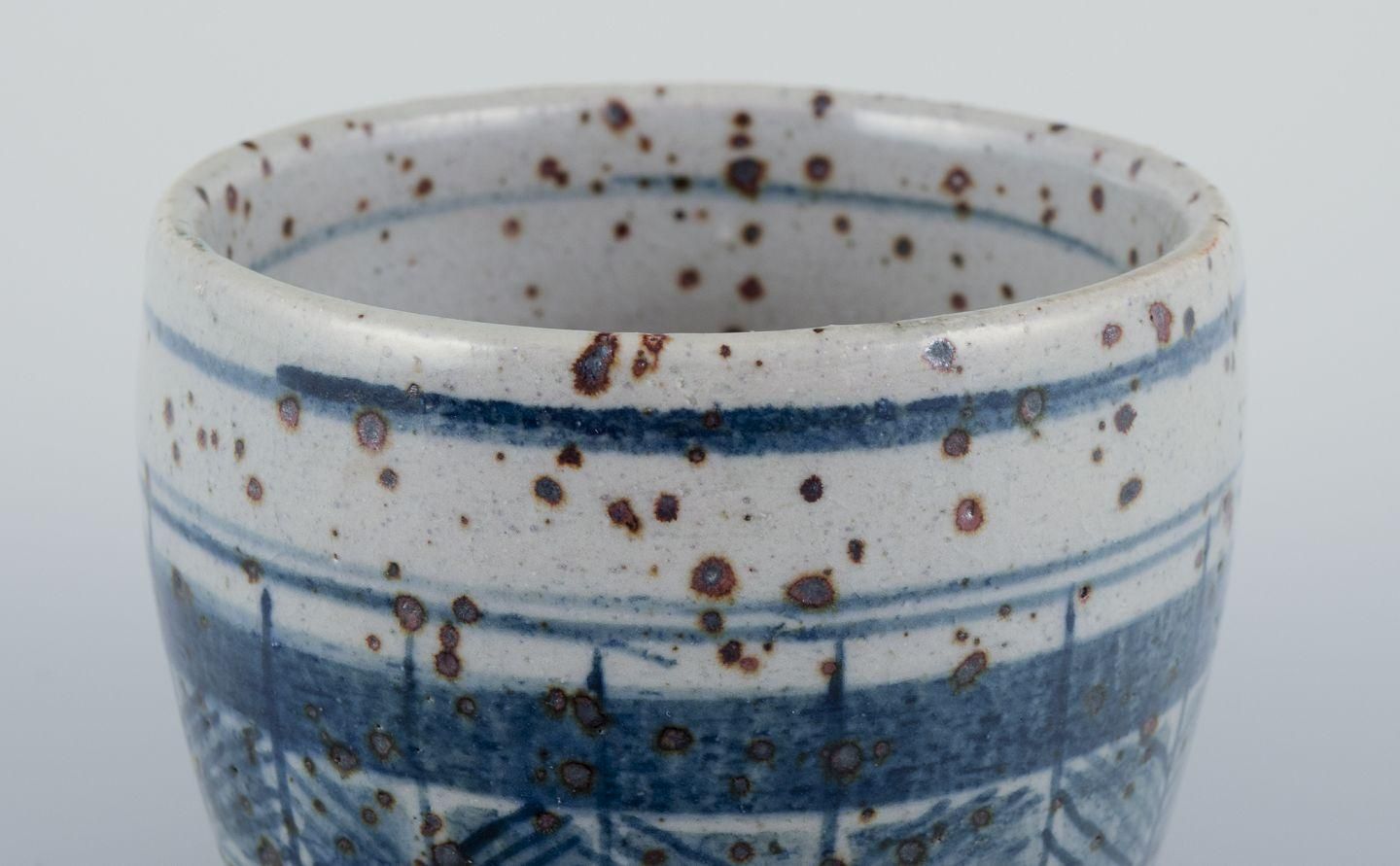Gerd Hjort Petersen For Royal Copenhagen. Small Unique Vase In Stoneware. photo for sale