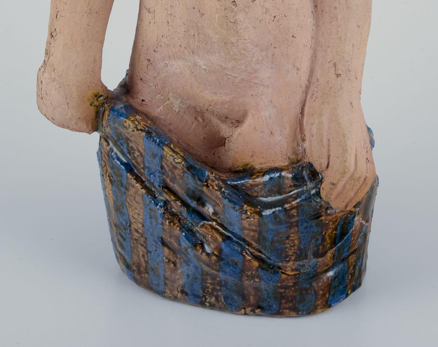 Helge Christoffersen, Own Workshop. Unique Ceramic Figure Of A Nude Young Woman. photo for sale
