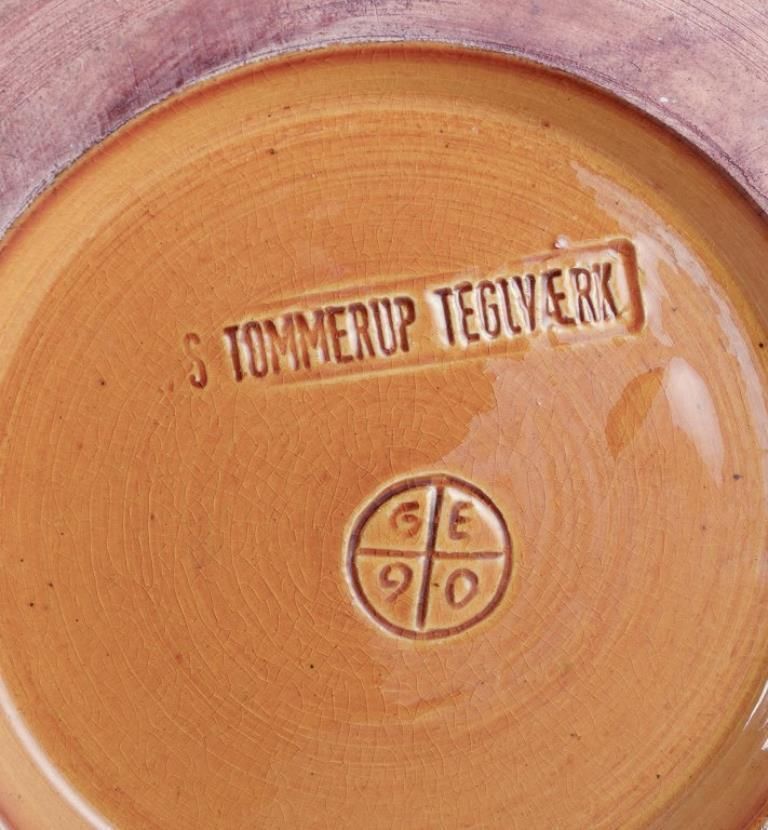 Tommerup Brickworks, Denmark. Large Ceramic Bowl With Polychrome Glaze. photo 452.0