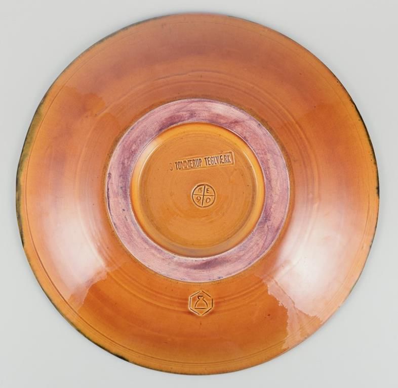 Tommerup Brickworks, Denmark. Large Ceramic Bowl With Polychrome Glaze. photo buy