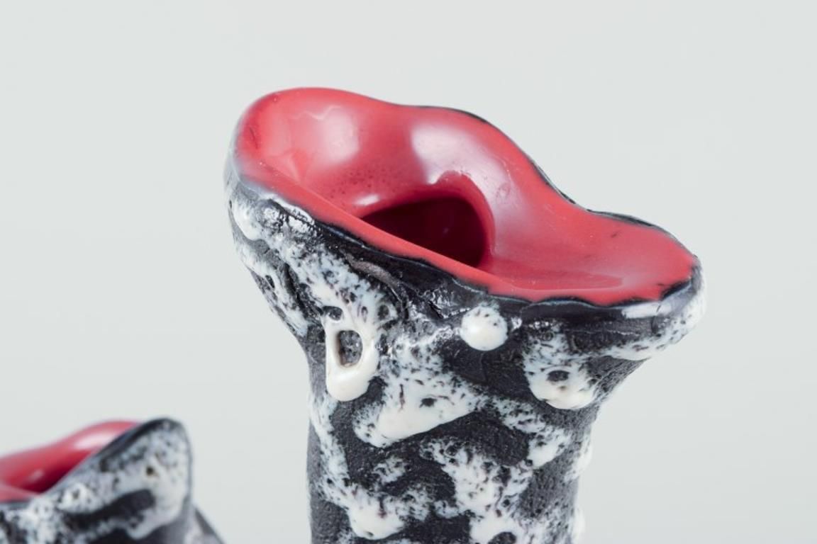Vallauris, France. Ceramic Vase In Surrealist Style. Raku Fired Glaze. photo 301.0