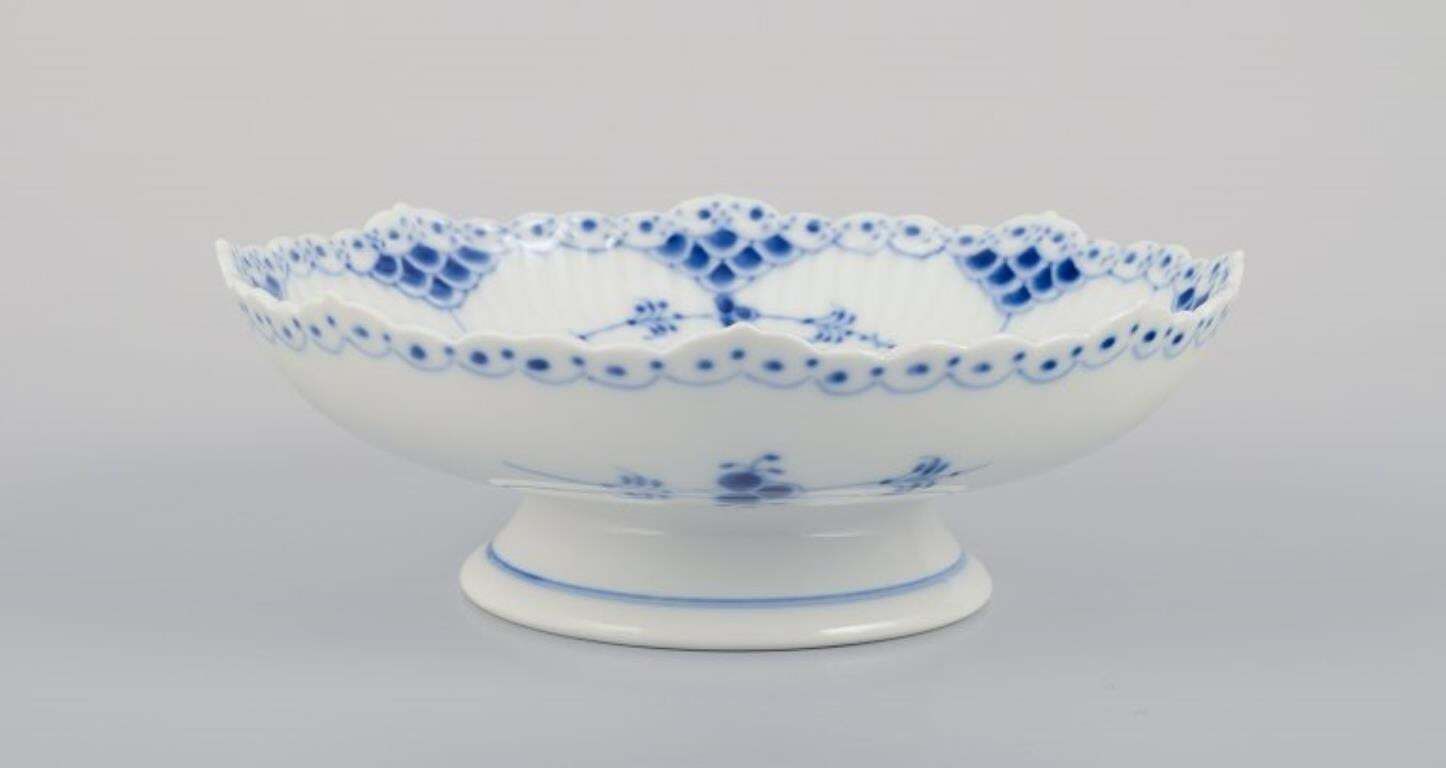 Royal Copenhagen Blue Fluted Half Lace, Low Centerpiece In Porcelain photo furniture
