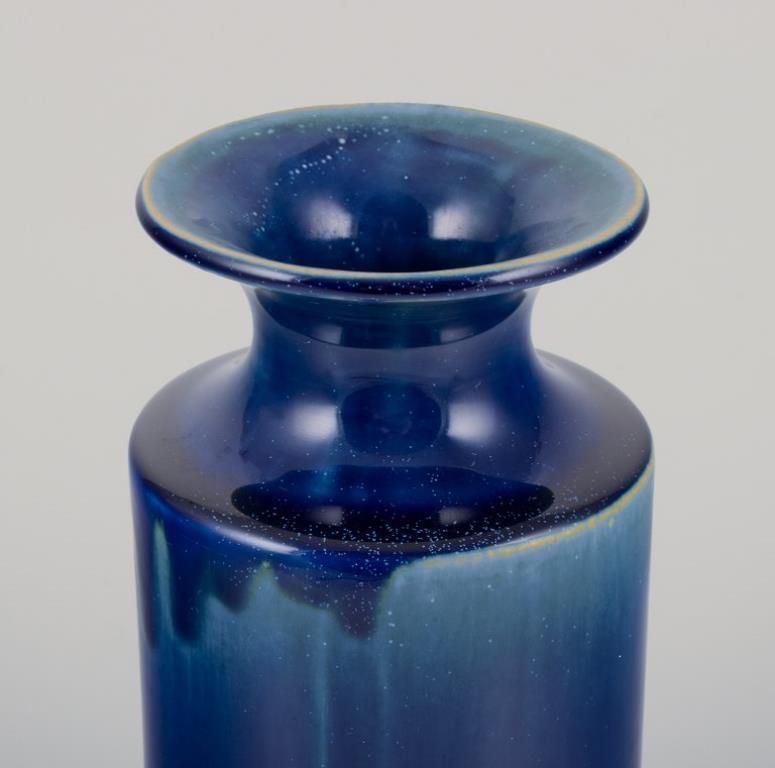 Britt Louise Sundell, Gustavsberg. Large Ceramic Vase With Blue And Green Glaze photo Home Decor