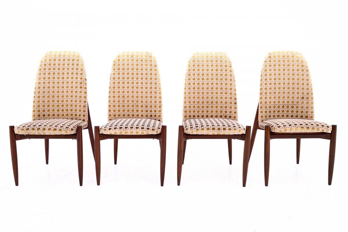 Set Of Art Deco Chairs, Czechoslovakia, 1950s. After Renovation.