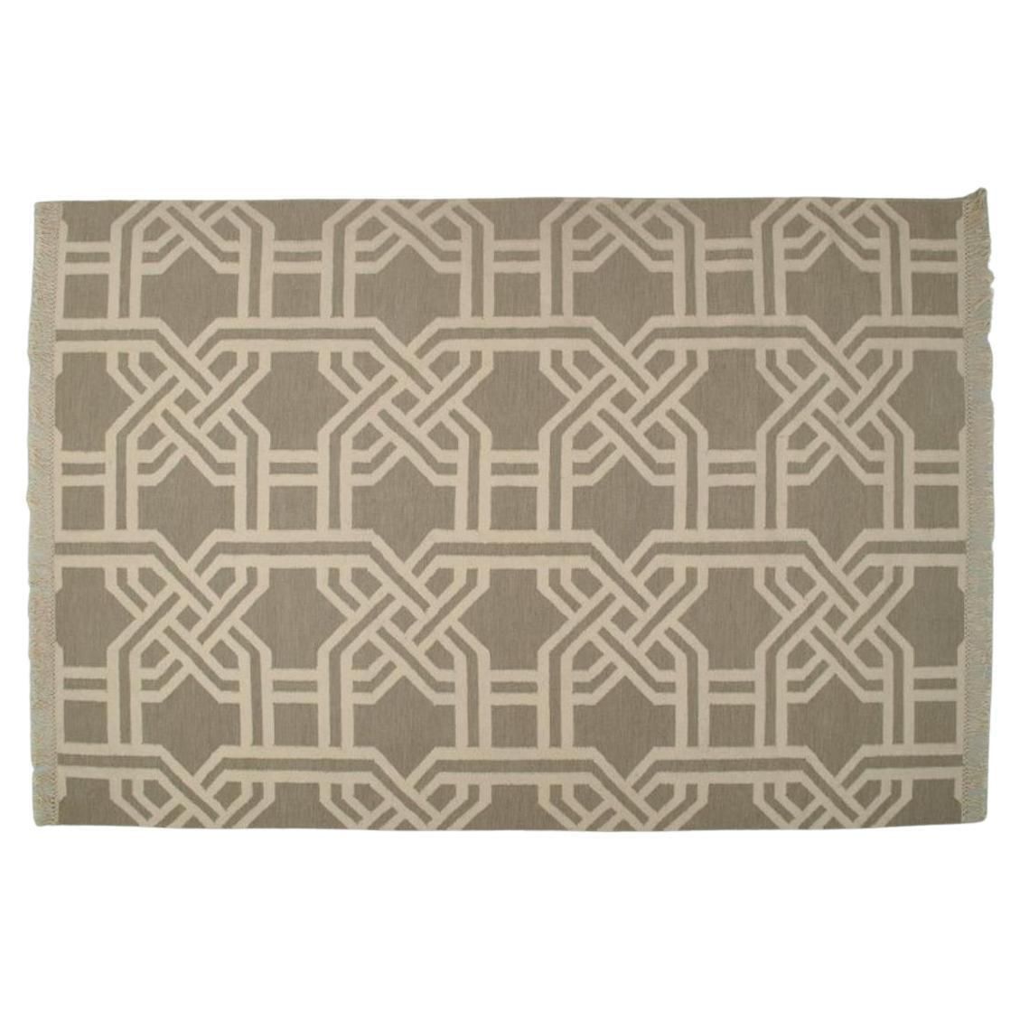 Swedish Textile Designer. Large Handwoven Carpet In Pure Wool. Late 20th C.