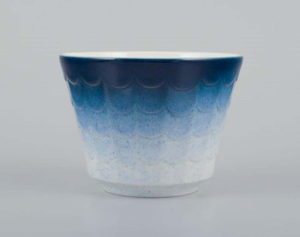 Wilhelm Kåge For Gustavsberg. Five Porcelain Plant Pots. Swedish Design. photo for sale