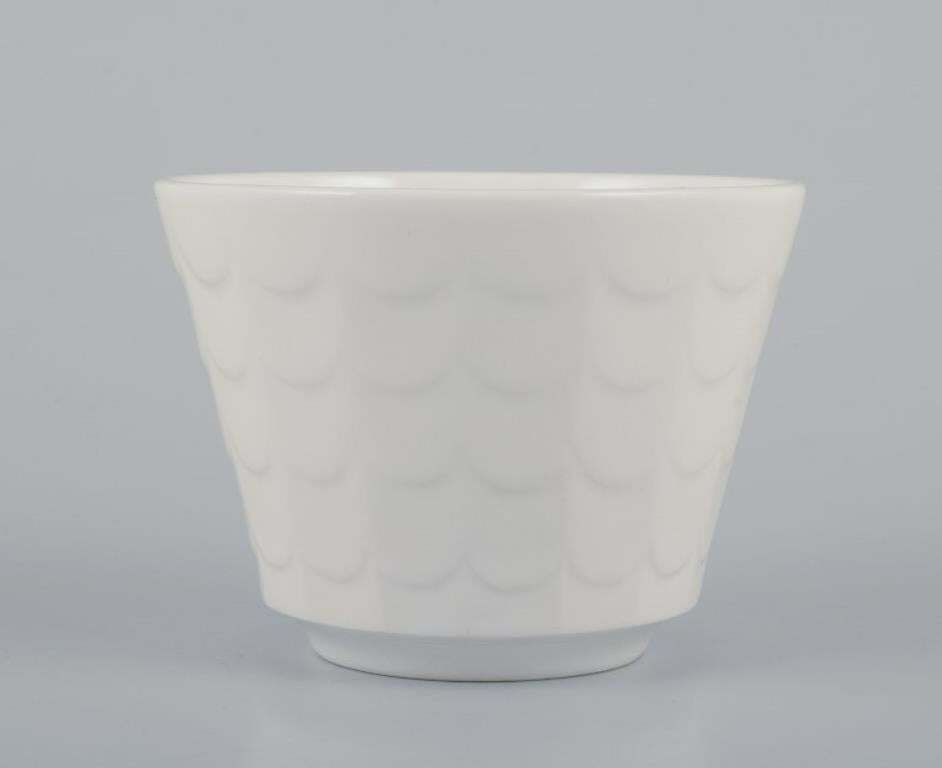Wilhelm Kåge For Gustavsberg. Six White Porcelain Plant Pots. Swedish Design. photo furniture