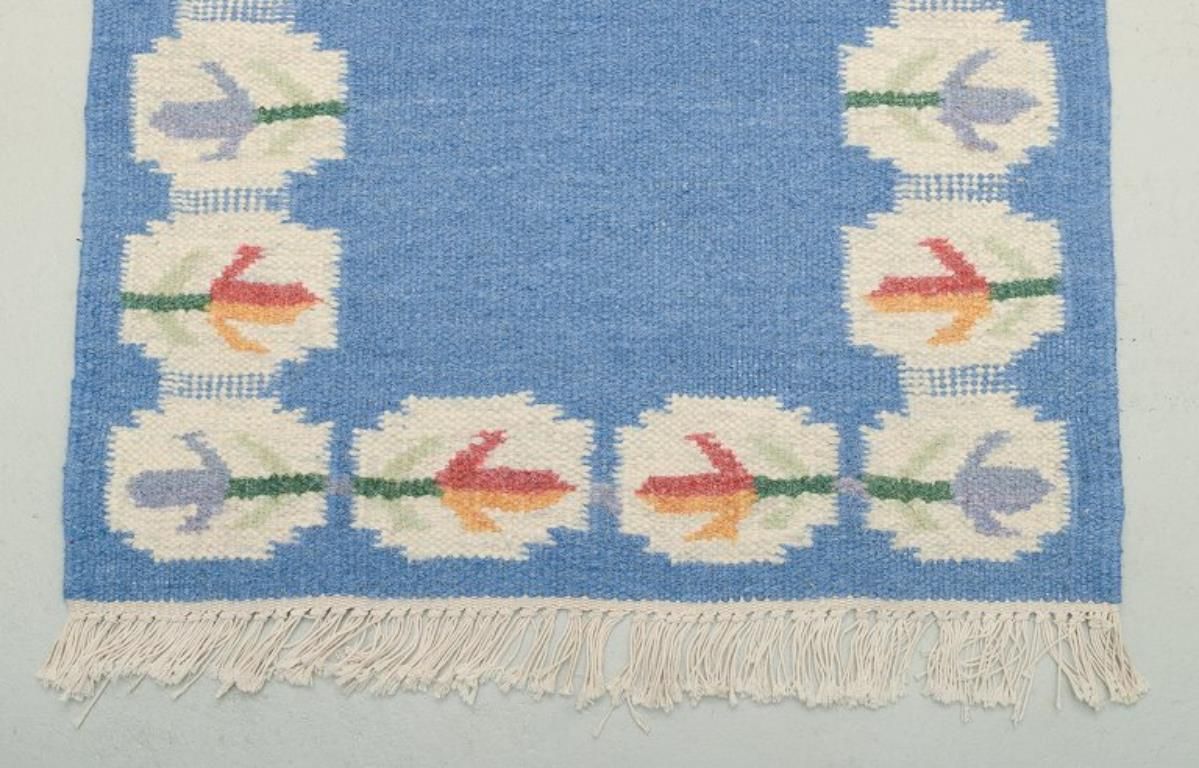 Swedish Handwoven Carpet In Pure Wool. Rölakan Technique. Mid 20th C. photo furniture