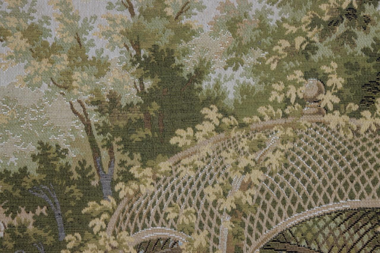 photo furniture French Vintage Tapestry Gallant Scene By Jp Paris Panneaux Gobelins