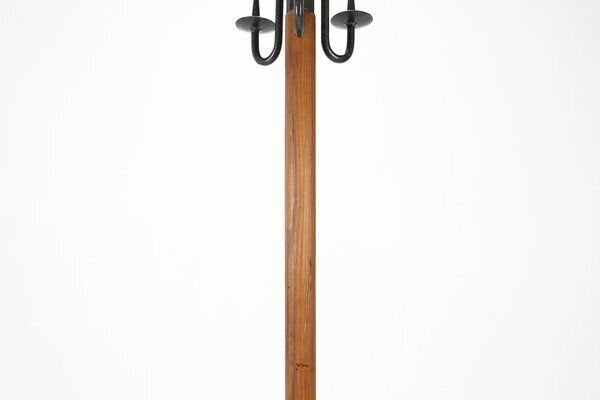 Large Antique Church Candleholder In Wood And Metal, France, 1900s photo Home Decor