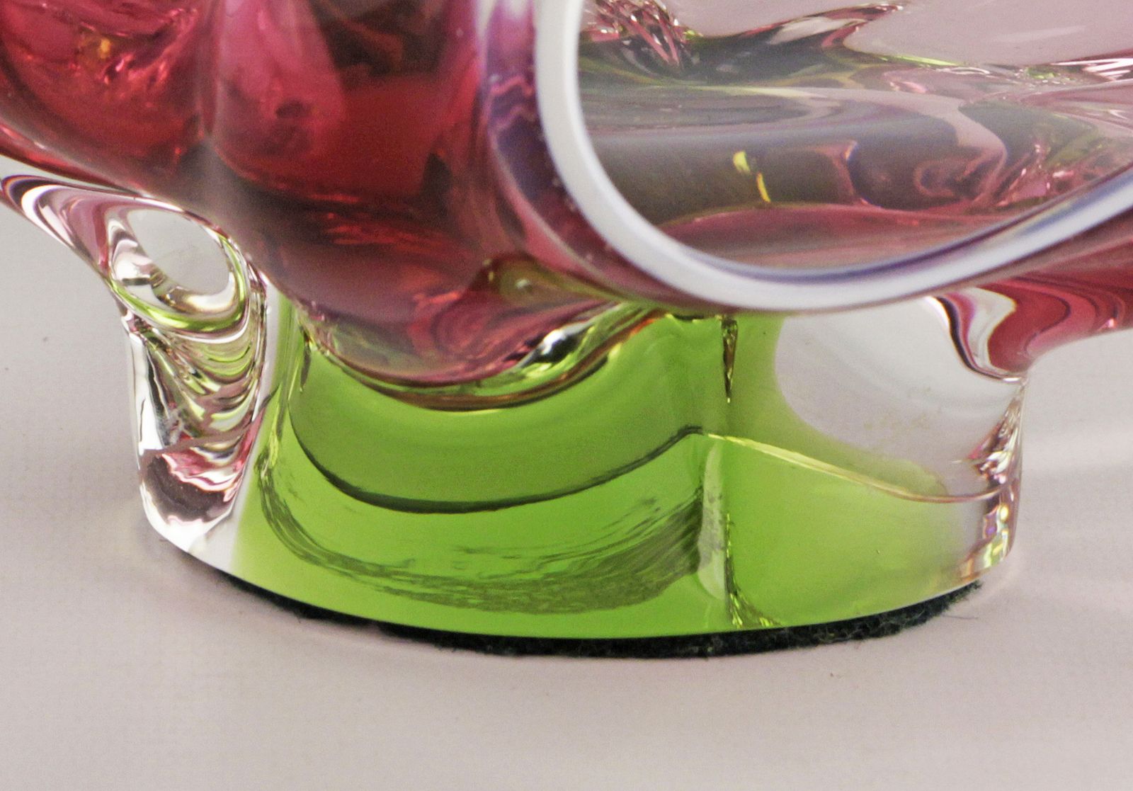 Mid 20th Century Modern Czech Art Glass Decorative Bowl By Josef Hospodka For Chribska Glassworks photo vinterior