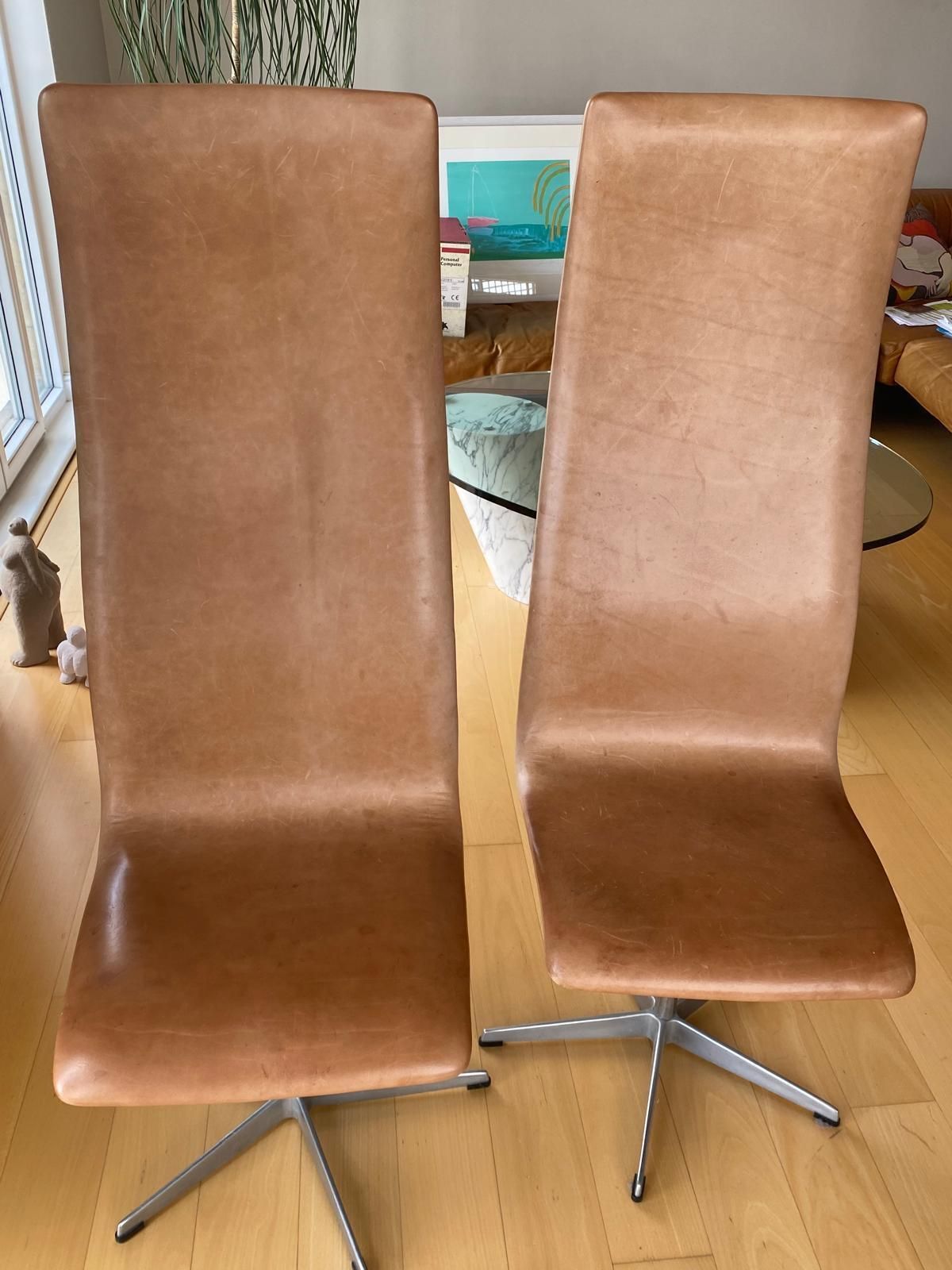 Set Of Six Midcentury Arne Jacobsen For Fritz Hansen Swivel Chairs photo furniture