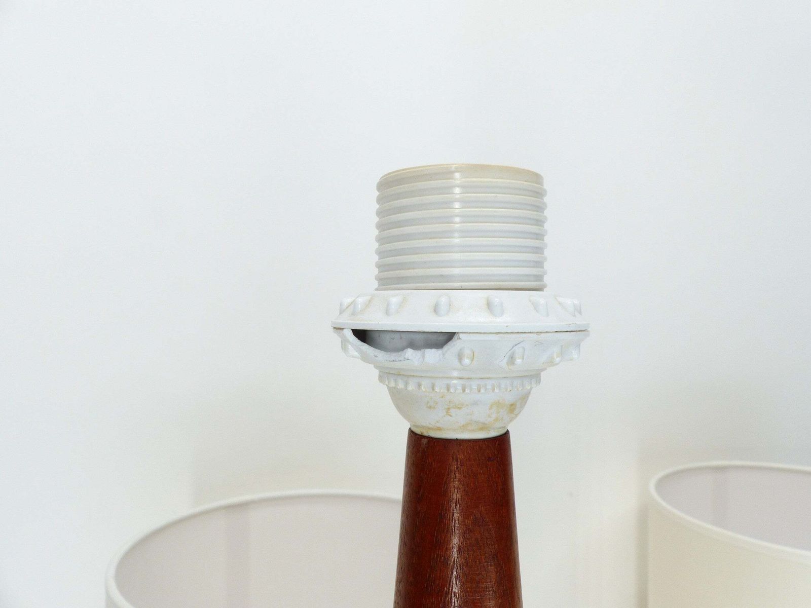 photo furniture Pair Of Scandinavian Teak And Mosaic Table Lamps, Denmark 1960s