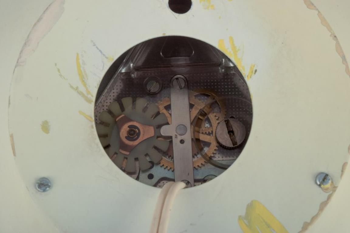 Henning Koppel For Georg Jensen. Wall Clock Made Of White Plastic And Metal. photo 488.0