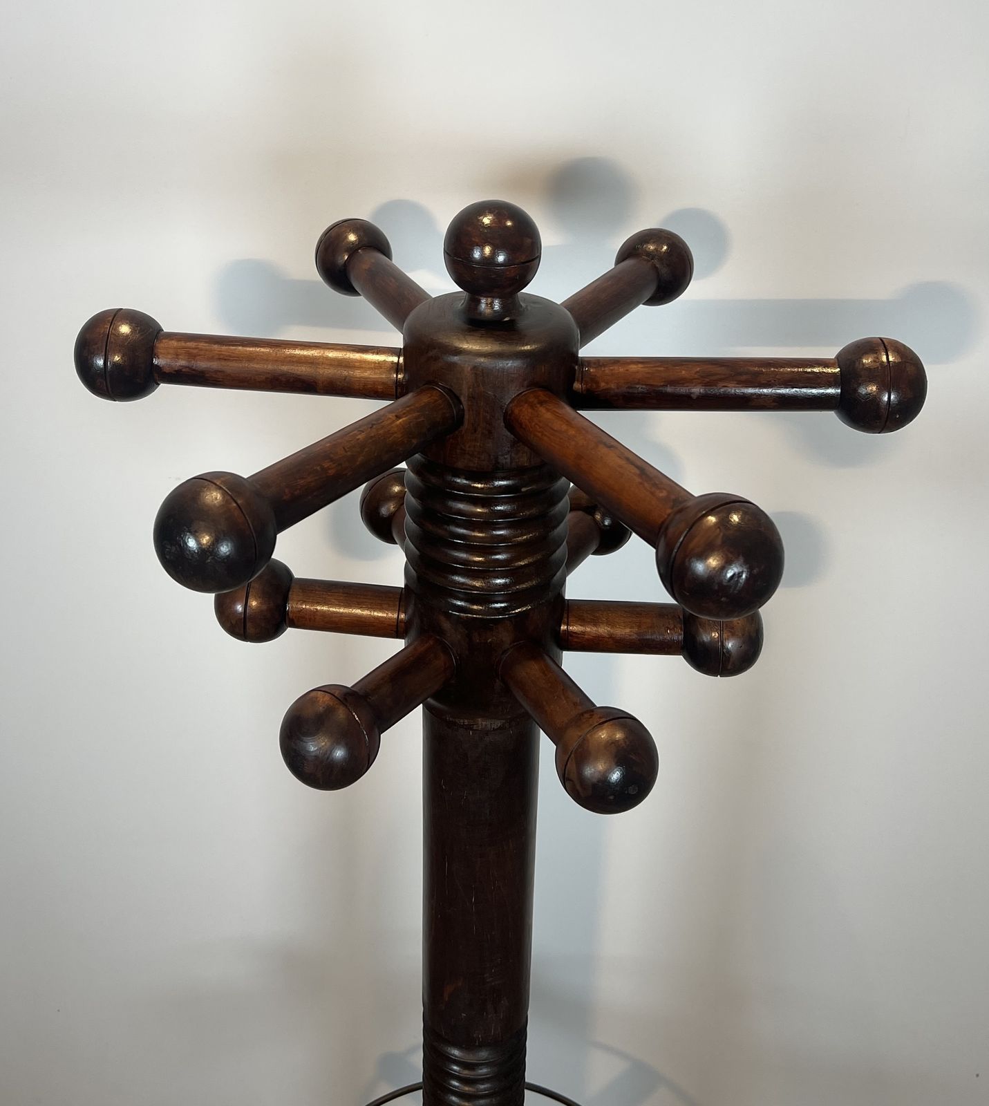 Brutalist Coat Rack In Carved Oak By Charles Dudouyt photo 5800.0