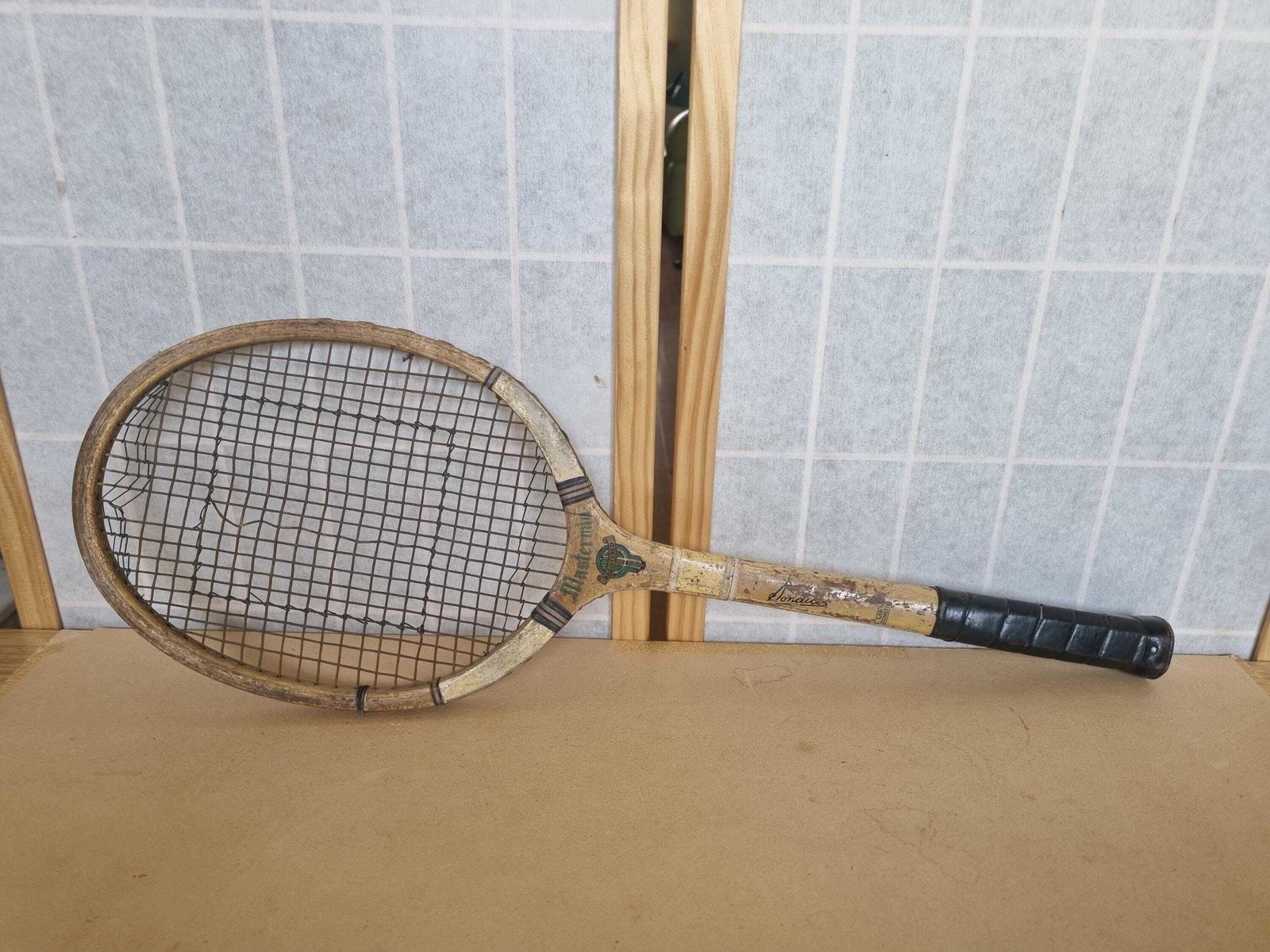 Antique Wooden Tennis Racket Slazenger England