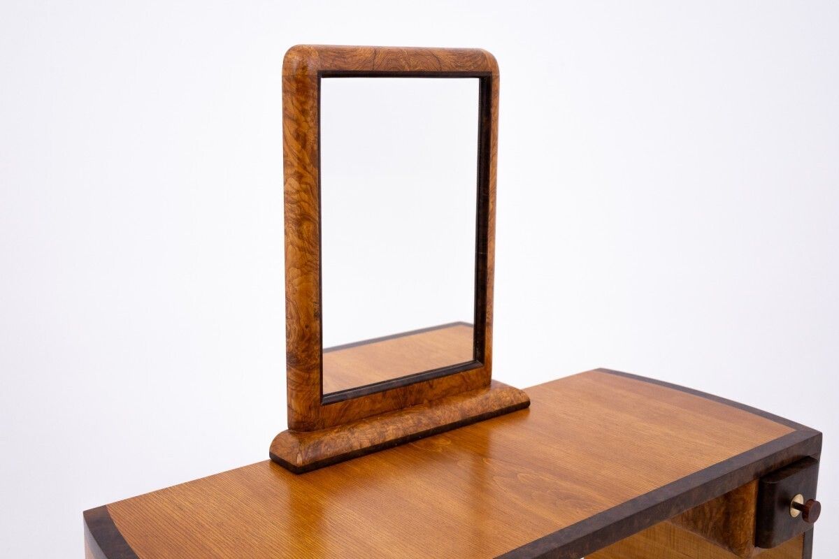 Art Deco Dressing Table + Chair Set, Poland, Art Deco, Ca. 1940. photo buy