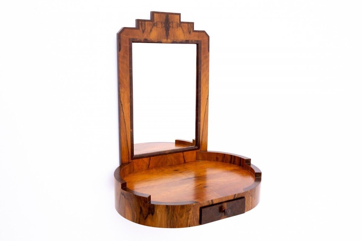 Dressing Table With Chair In Art Deco Style, Poland, Mid 20th Century photo furniture