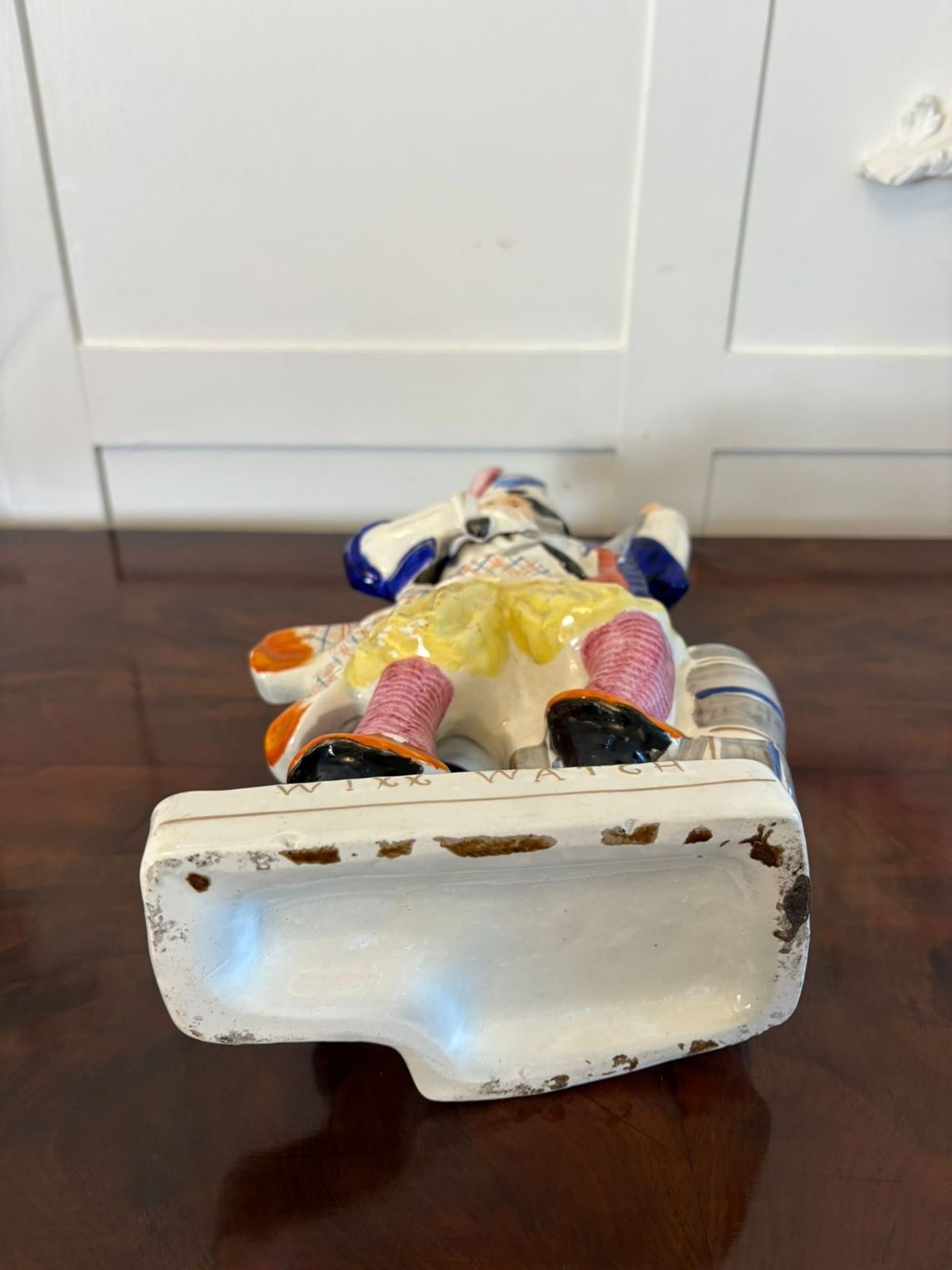 Large Antique 19th Century Quality Staffordshire Flatback Figure Of Will Watch Smuggler photo furniture