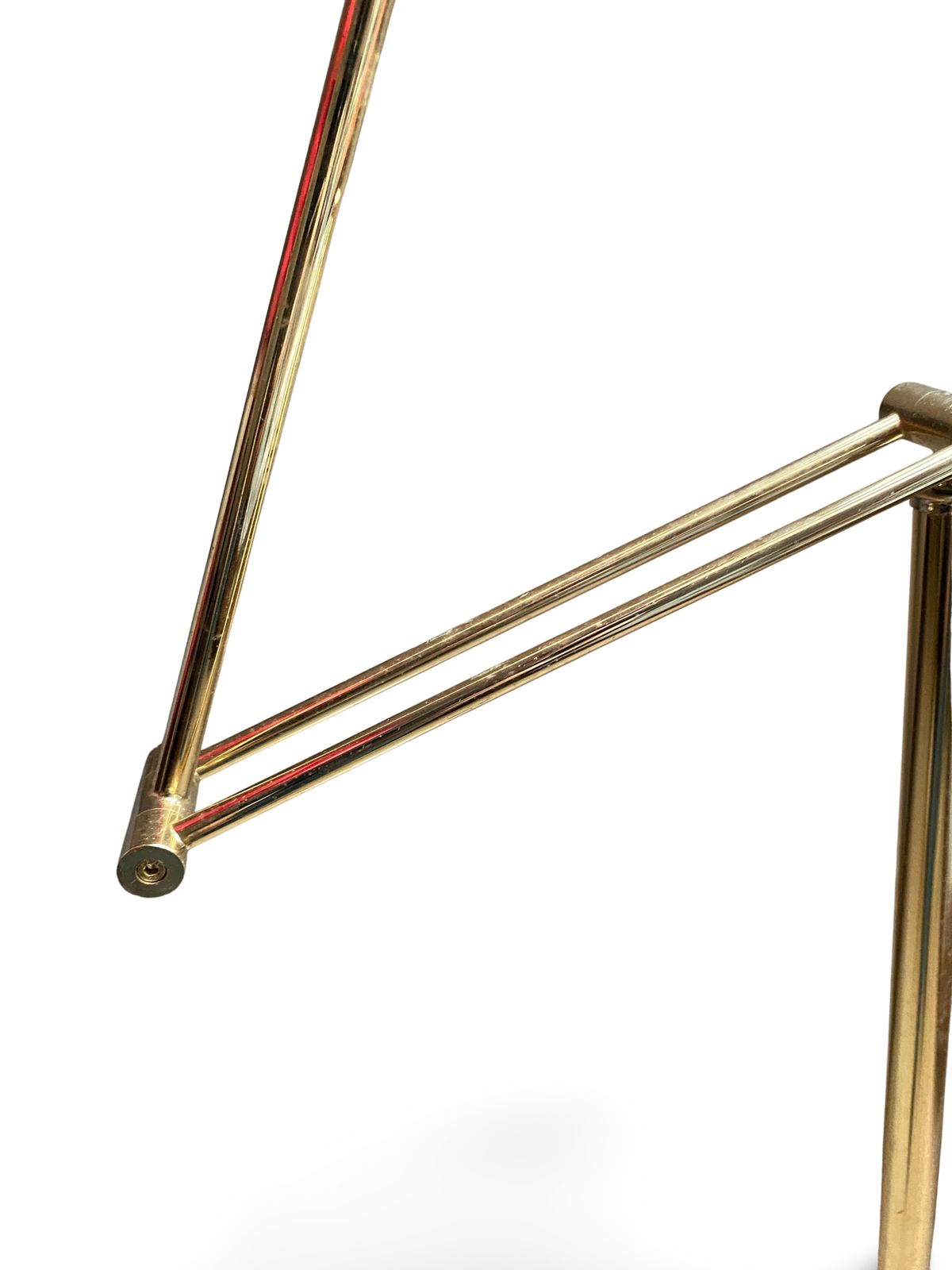 Articulated Halogen Lamp In Chromed Brass   1990s Design   Made In Italy   Height 155 Cm photo for sale