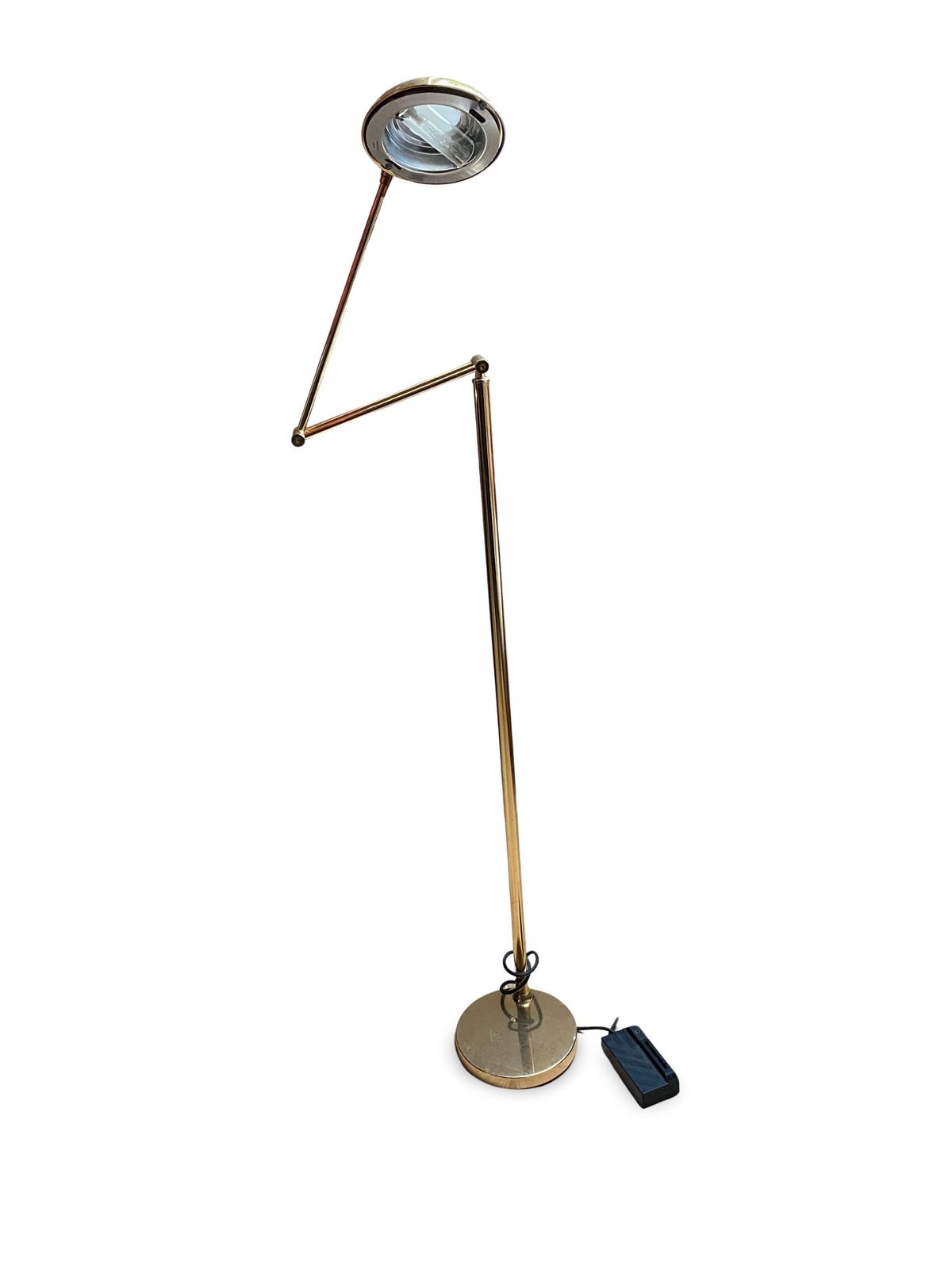 Articulated Halogen Lamp In Chromed Brass   1990s Design   Made In Italy   Height 155 Cm photo furniture