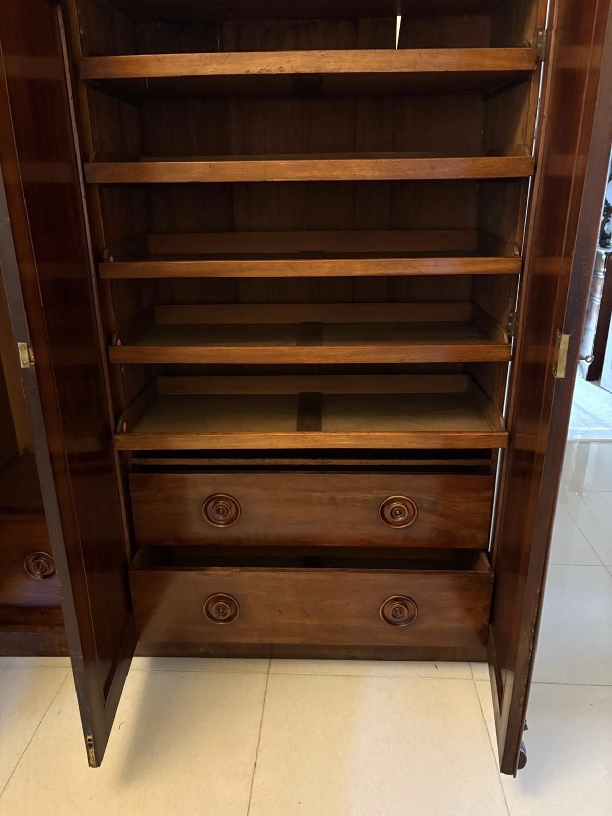 photo buy Antique 19th Century Quality Figured Mahogany Wardrobe