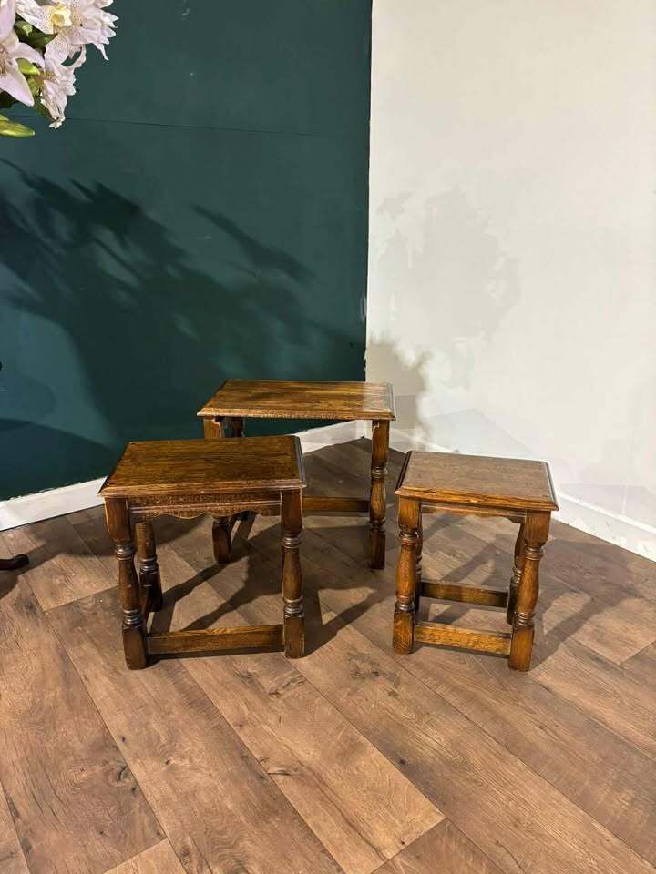 photo furniture Dark Oak Nest Of Tables