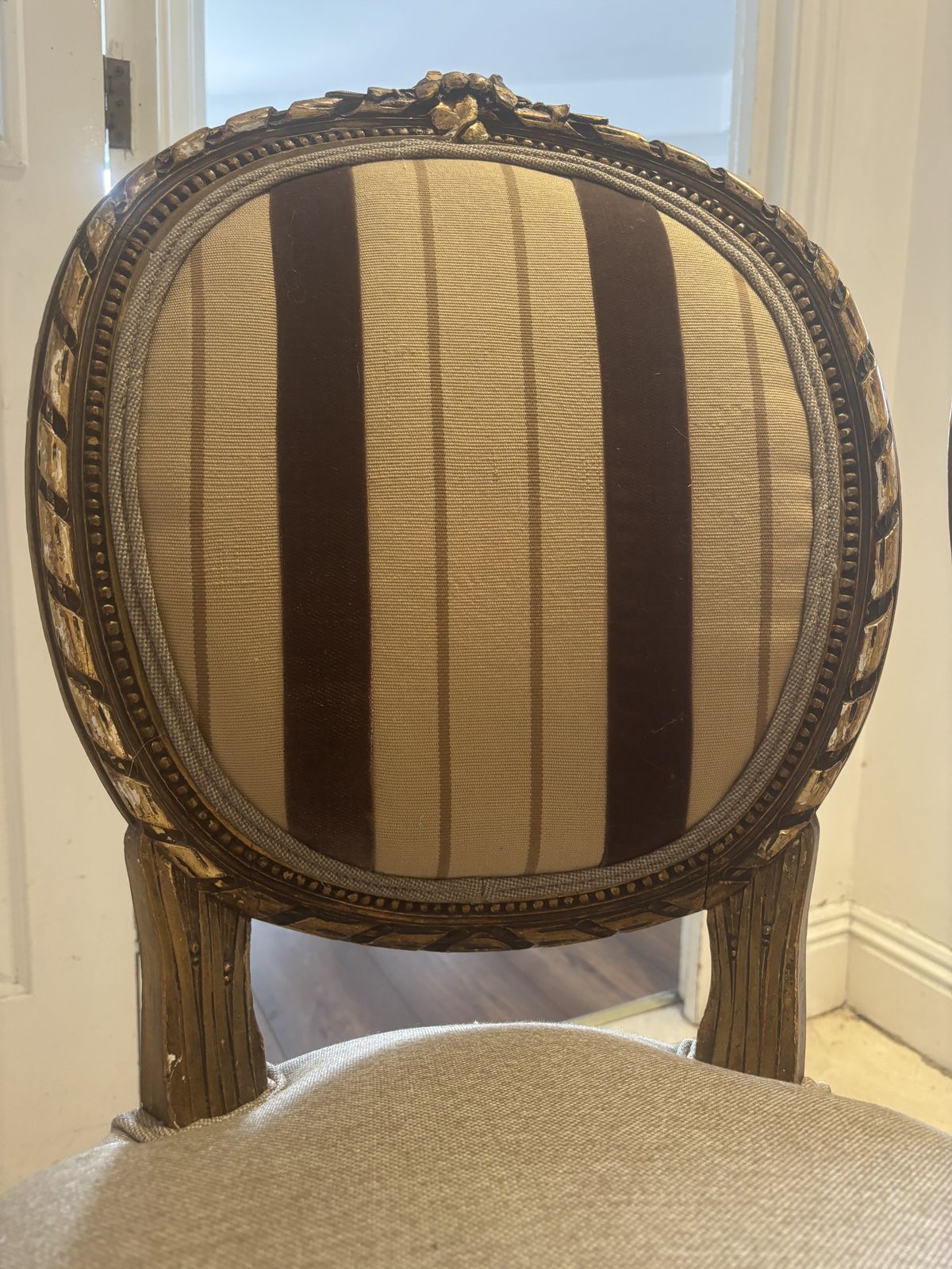Antique Style Louis XVI Inspired Side Chairs With A Touch Of Nigeria. photo Furniture