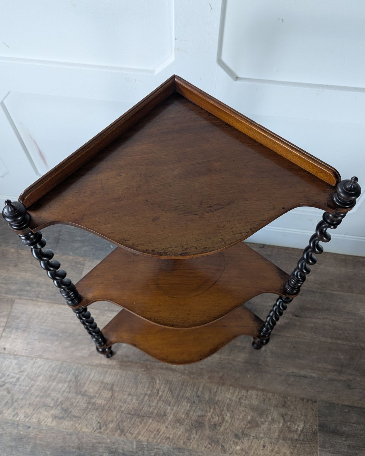 Victorian Mahogany Barley Twist Whatnot photo Furniture