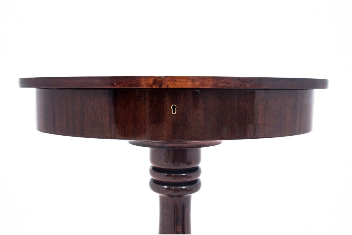 Furniture A Historic Thread Table, Northern Europe, Around 1860. After Renovation. photo