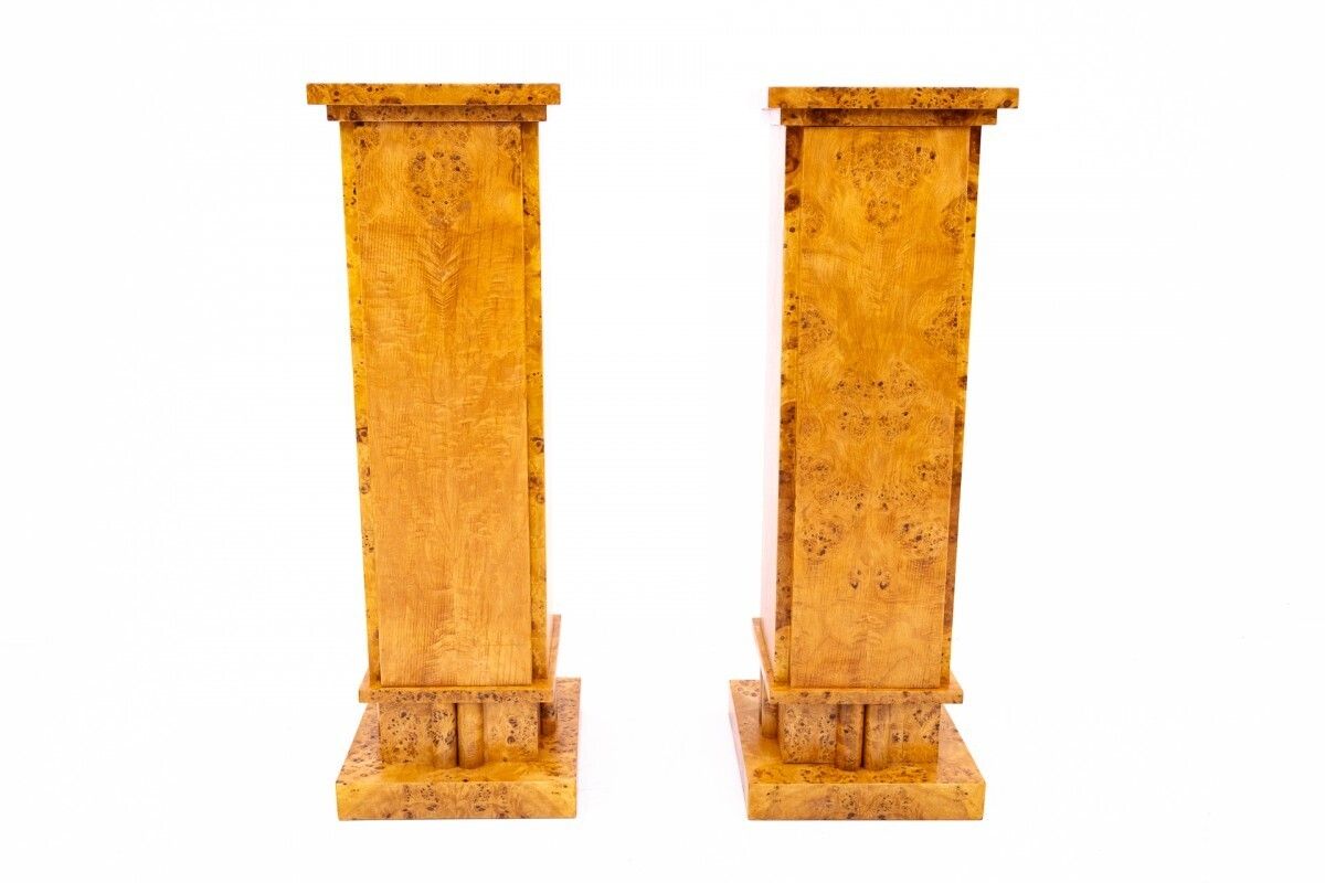Art Deco Pedestals, 1940s, Poland. photo furniture