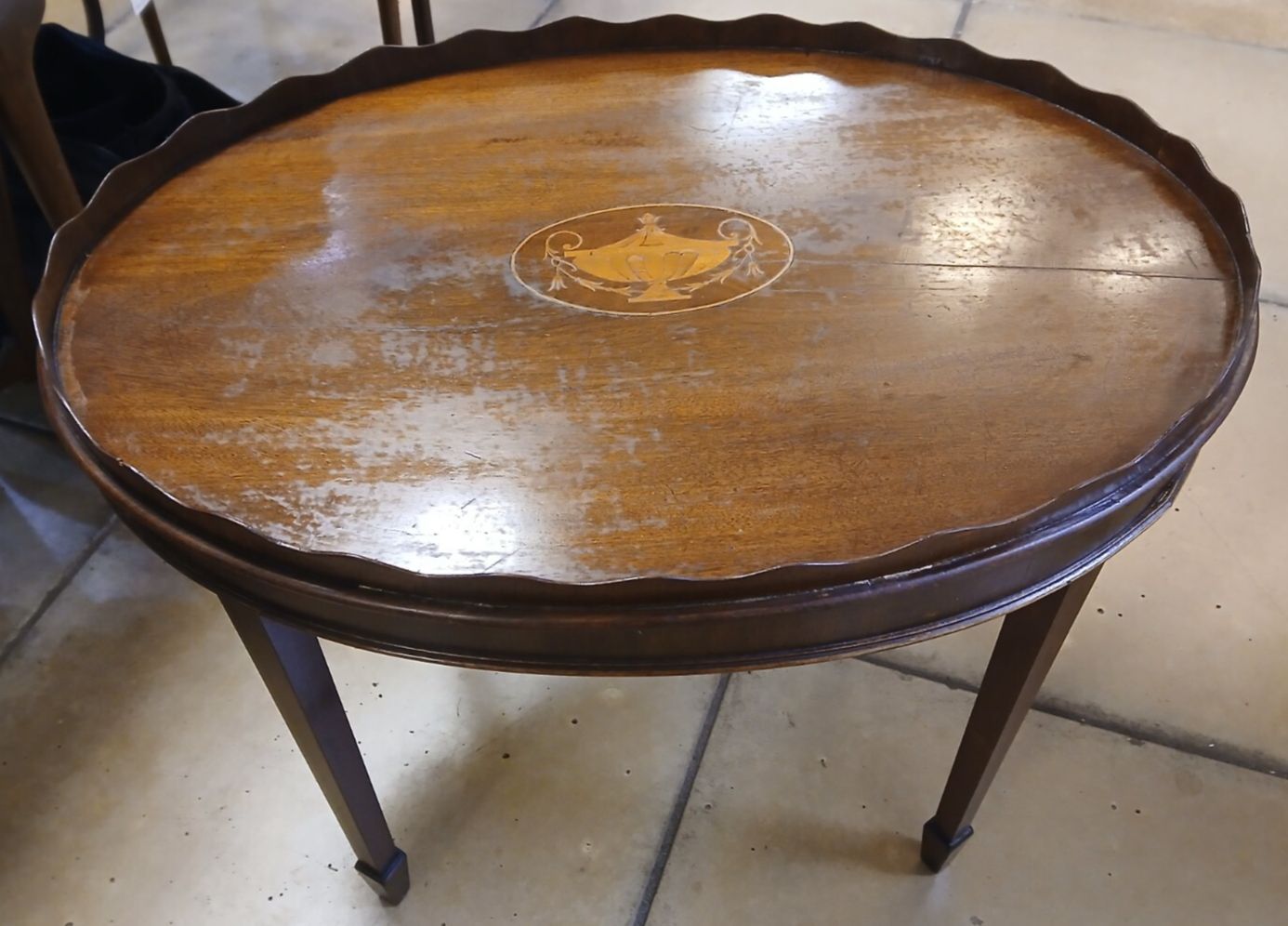 Edwardian Sheraton Revival Tray Top Occasional Table photo Furniture