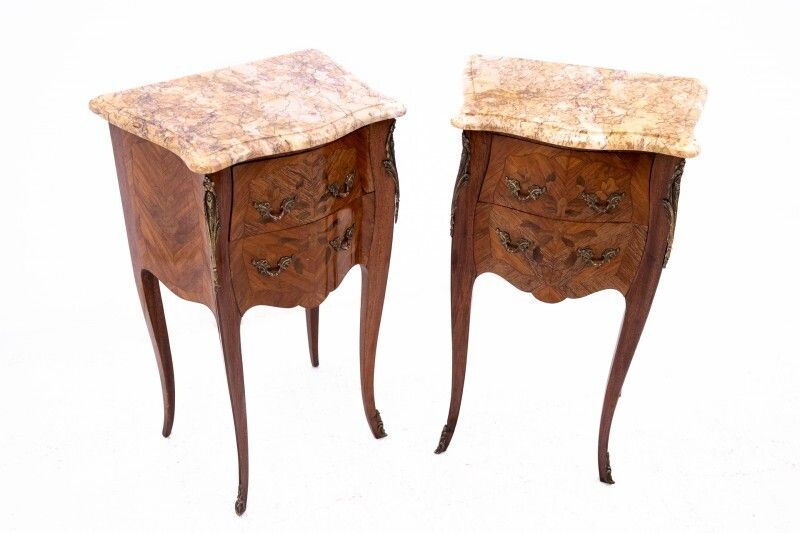 Pair Of Bedside Tables, France, Ca. 1920. photo furniture