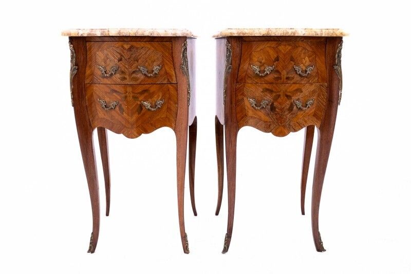 Pair Of Bedside Tables, France, Ca. 1920. photo Furniture