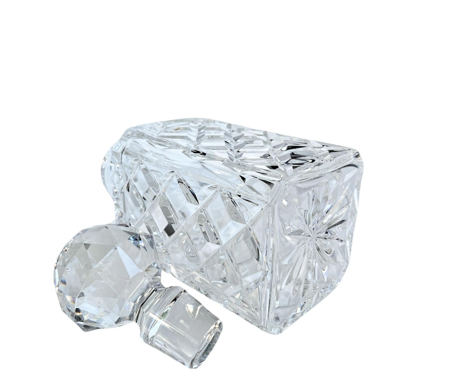 Kristallen Whiskykaraf Set | 2 Stuks | Diamantgeslepen | Val Saint Lambert photo buy