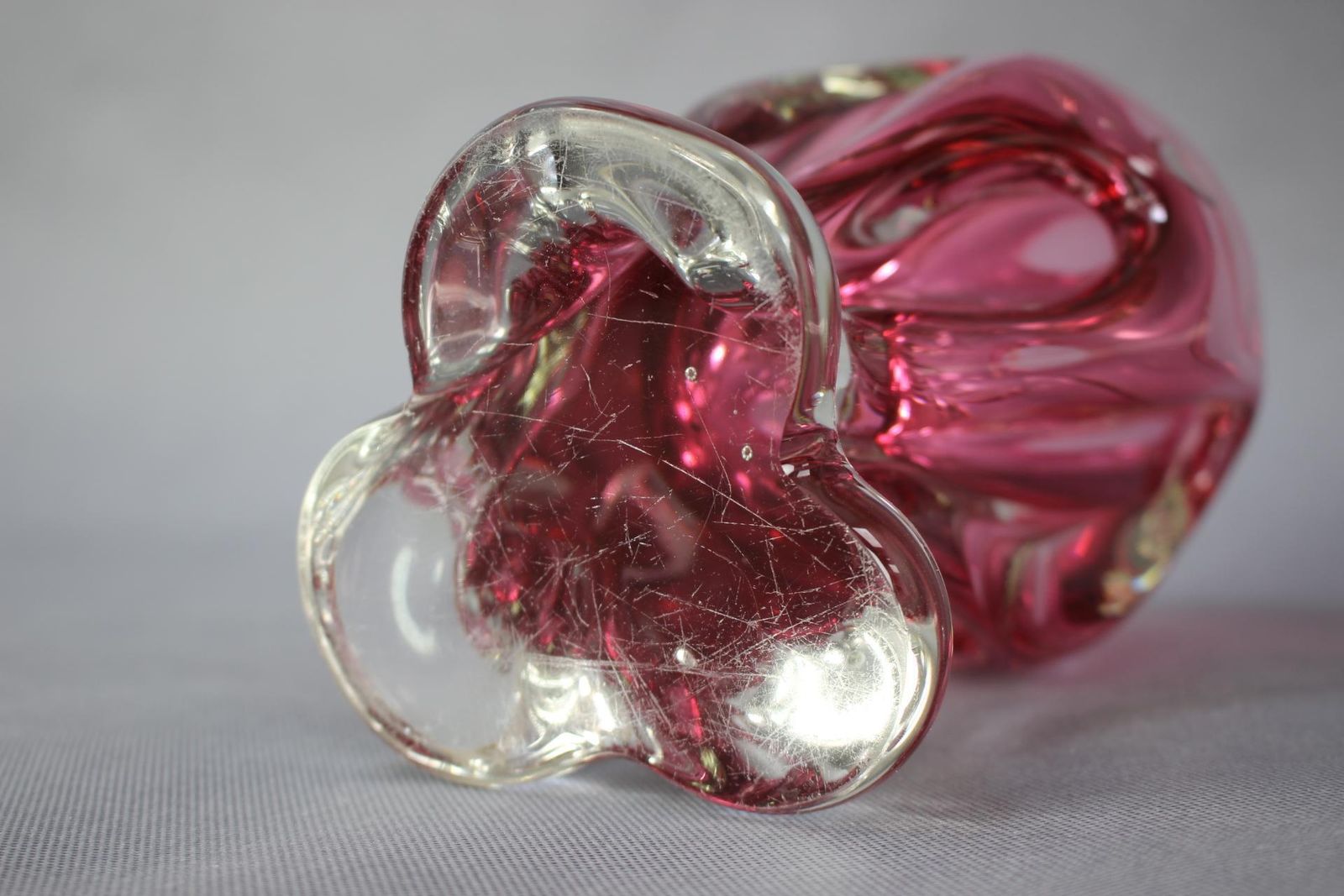 Bohemian Art Glass Vase By Josef Hospodka, Czechoslovakia, 1960s photo vintage