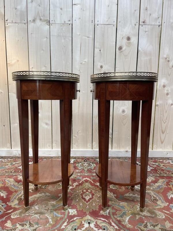 Paire De Tables De Chevets De Style Directoire   Louis XVI photo vintage