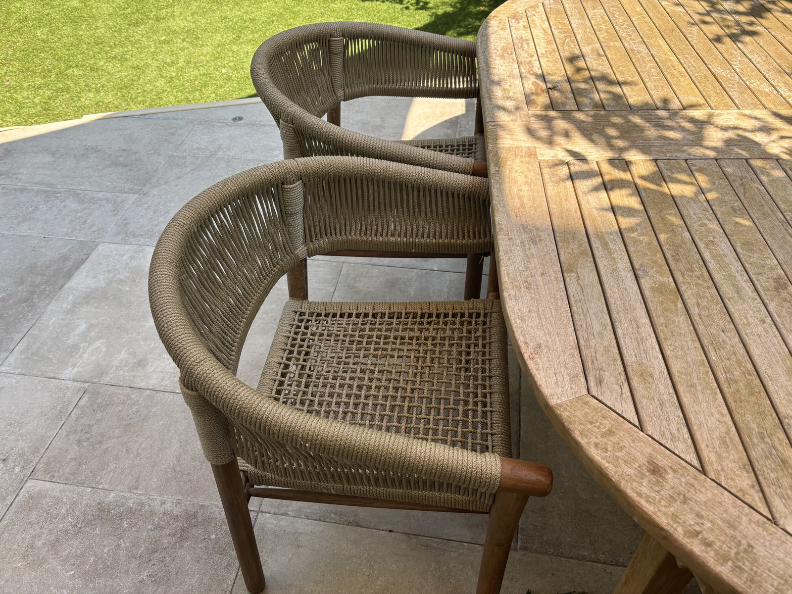 6x Garden Chairs With Armrests, Made From Acacia Wood photo furniture