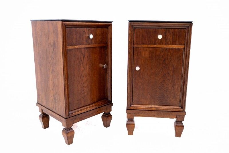 Pair Of Bedside Tables From The Early 20th Century, Poland. After Renovation.