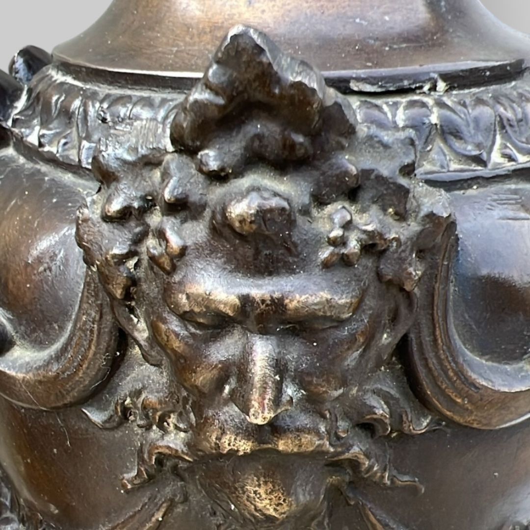 Early C20th Ornate French Bronze Lamps With Marble Bases photo Lighting