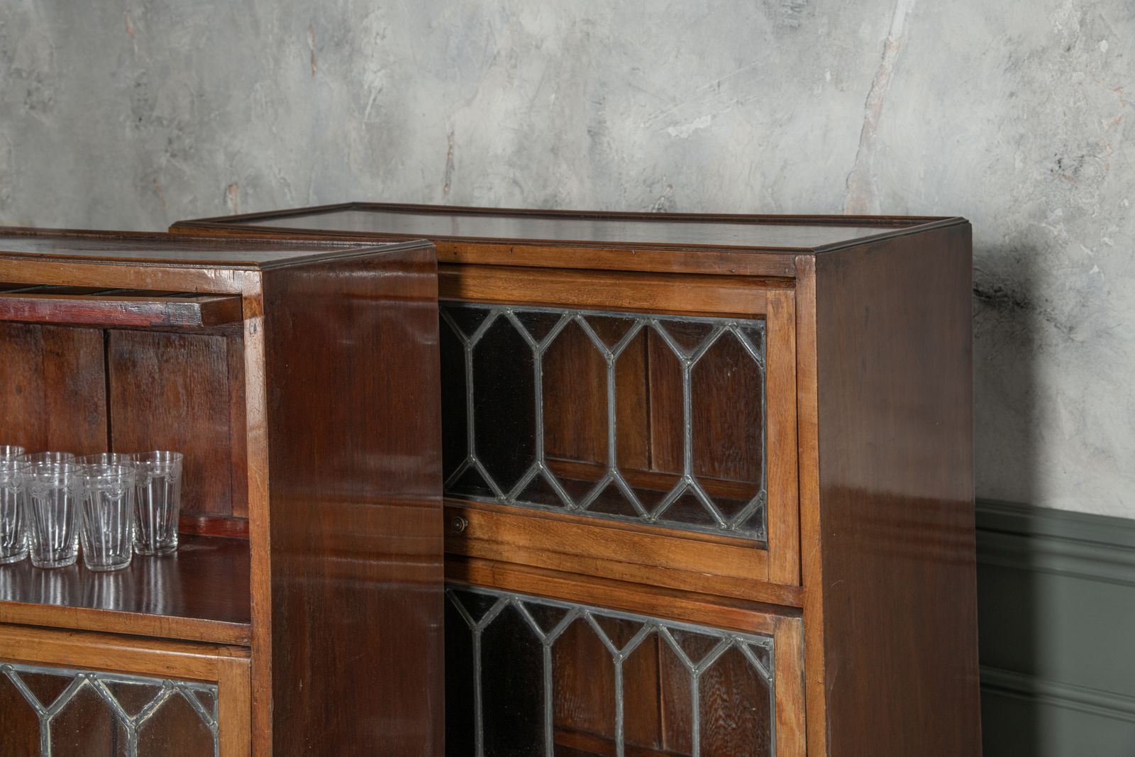 An Attractive Pair Of Early C20th Oak Globe Wernicke Style Bookcases photo buy
