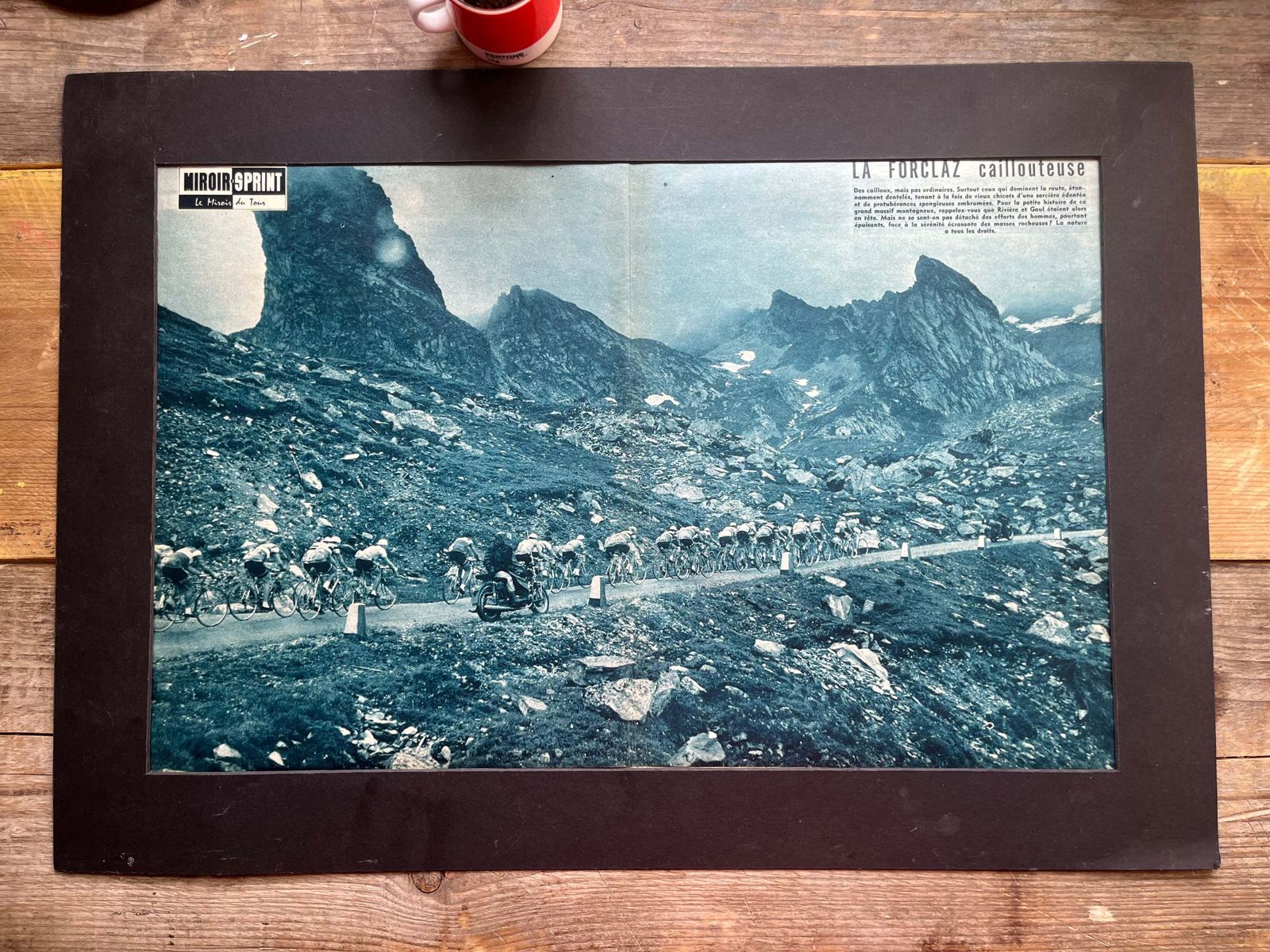 Tour De France Vintage Print La Forclaz Alps 1959 photo 115.0