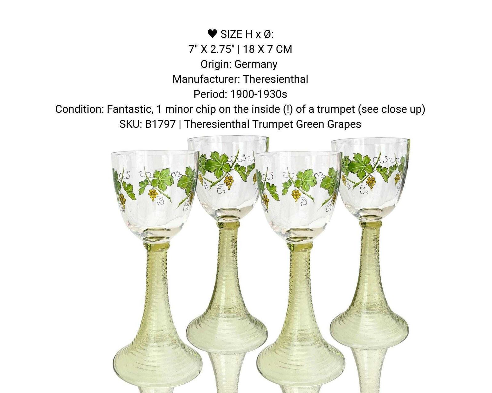 Theresienthal Wine Glasses Grapes | 4pcs | Trumpet Hollow Voice photo furniture