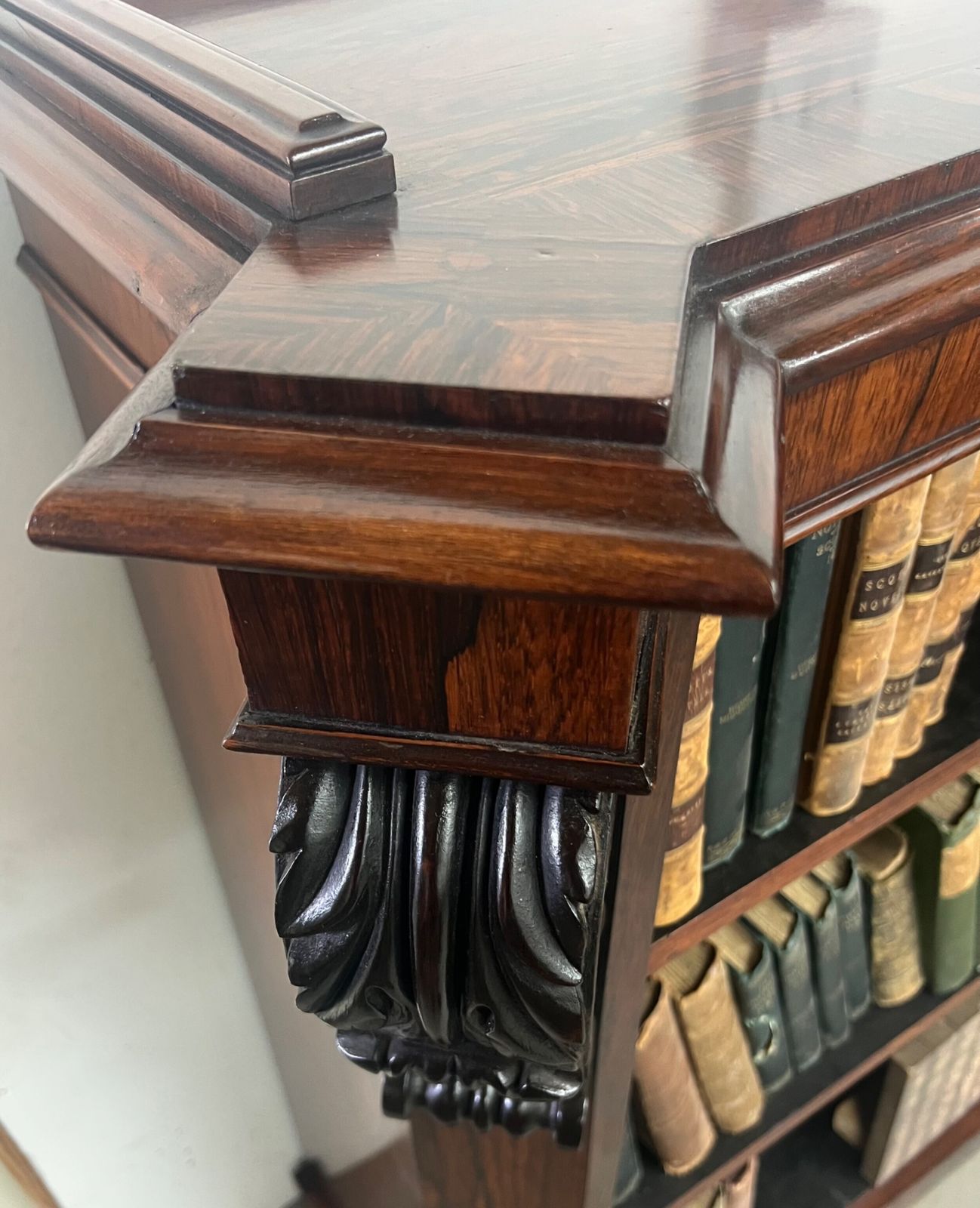 1265.0 Top Quality Antique Rosewood Open Bookcase photo