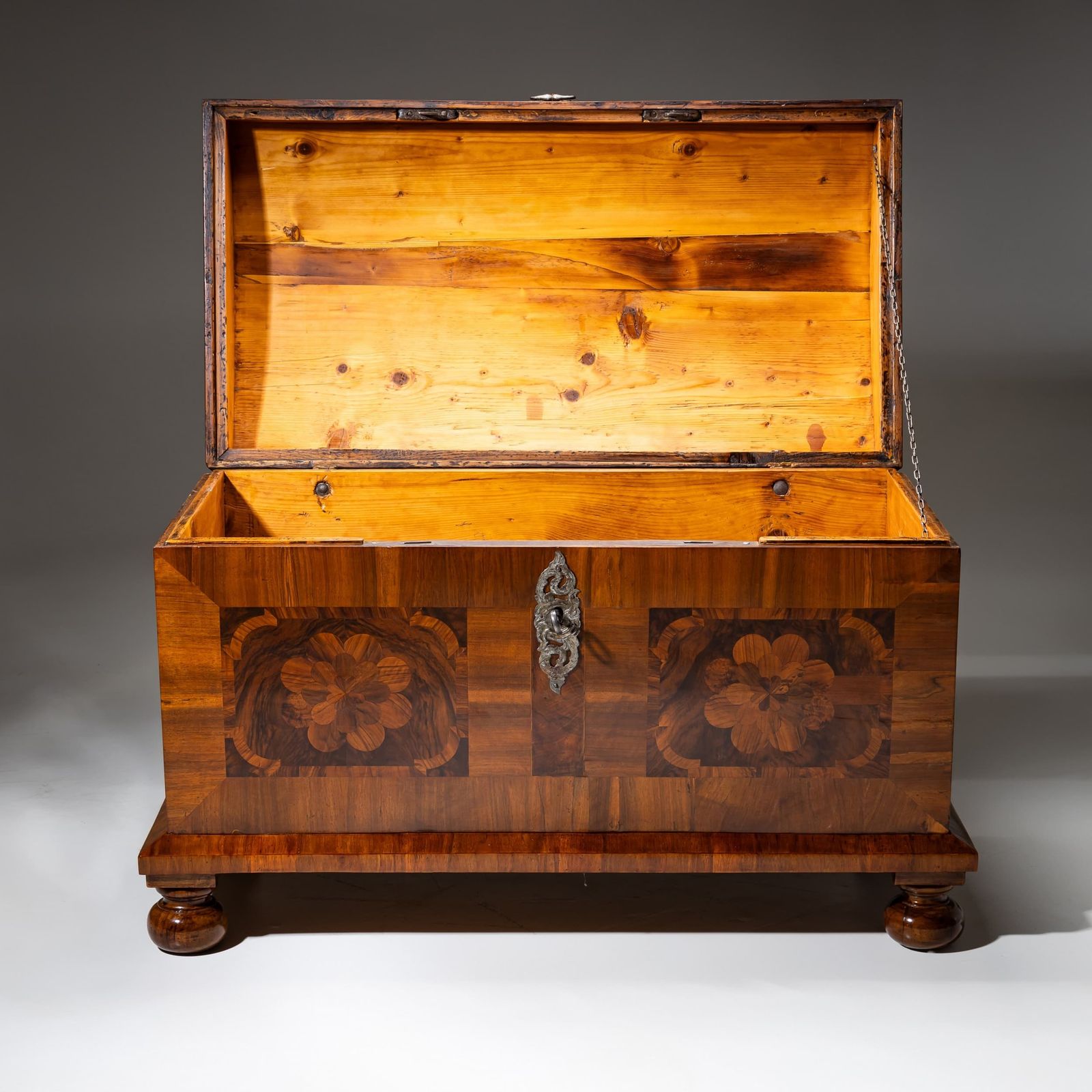 Lidded Chest, North German, Mid 18th Century photo vintage