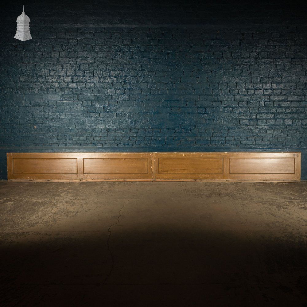 Pine Panelling, Faux Woodgrain, 4 Panel   A Run Of 39m photo for sale