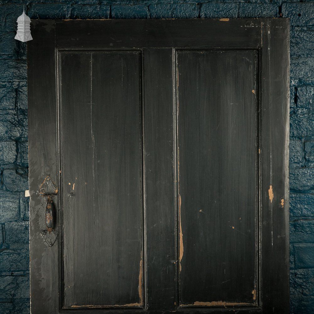 Moulded 4 Panel Door, Black & White Painted Finish photo for sale