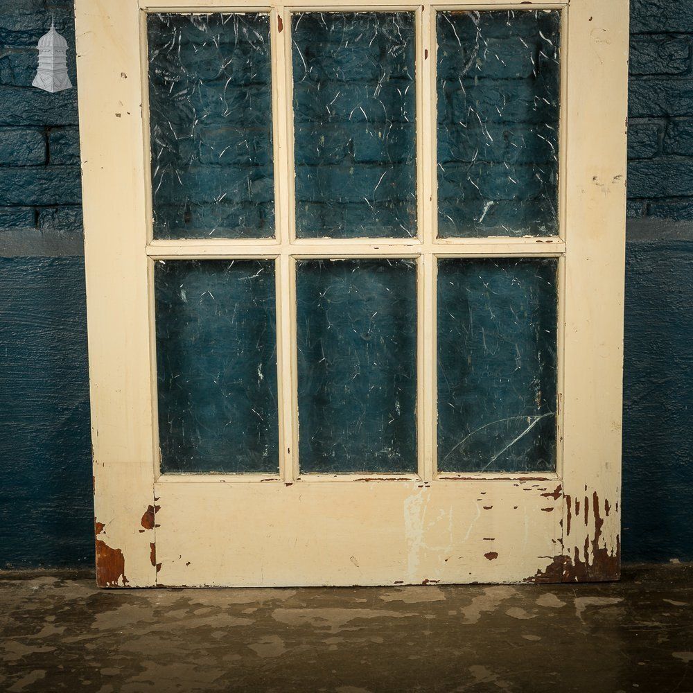 144.0 Glazed Patio Door – Distressed White Pine photo
