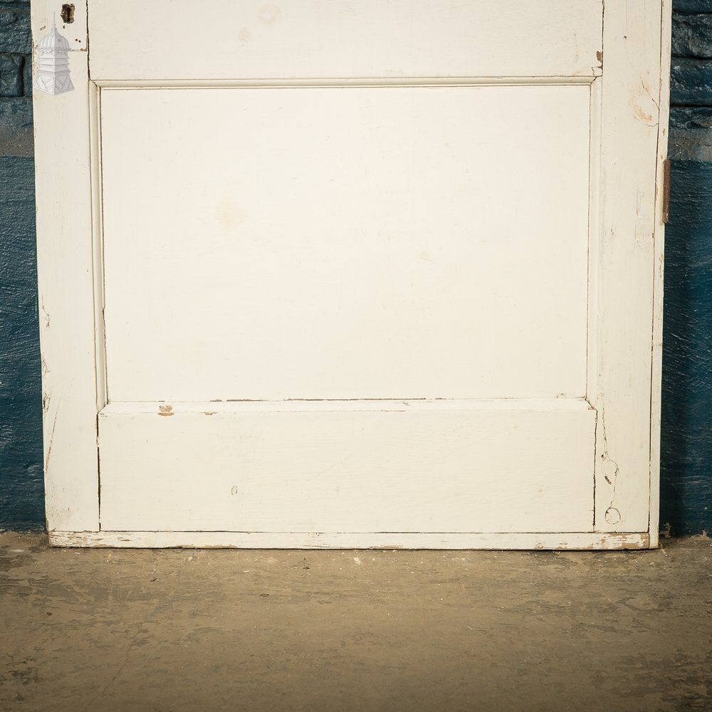 180.0 Moulded 4 Panel Door, Distressed White Painted Finish photo